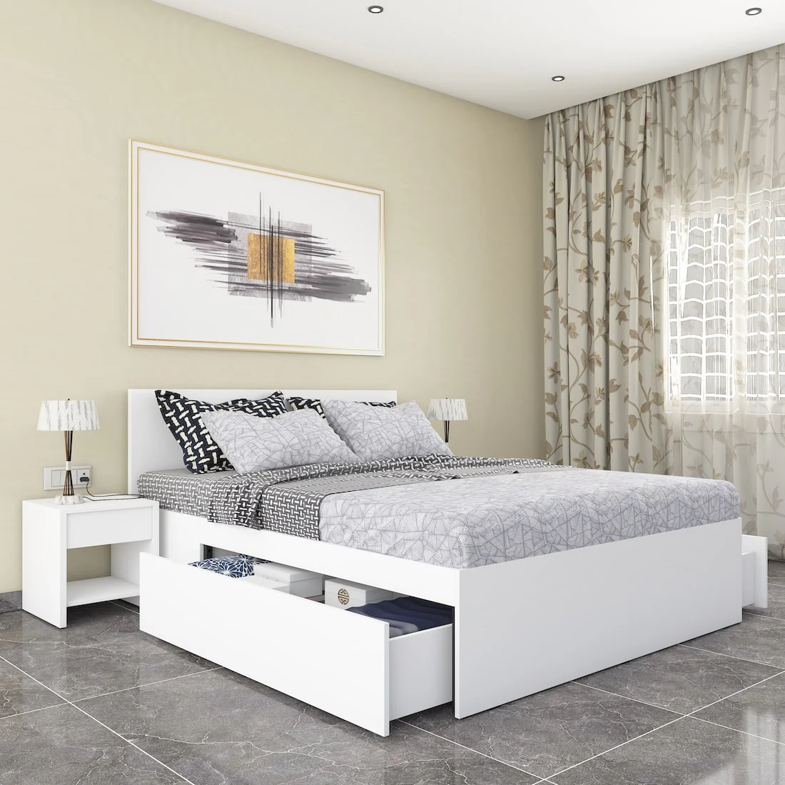 Aztec Queen Bed with 2 Drawers - Image 6