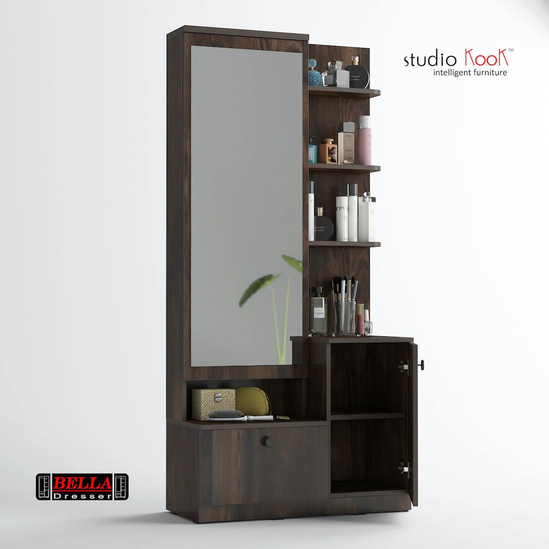 Bella Dresser Unit / Dressing Table with Mirror - Image 6