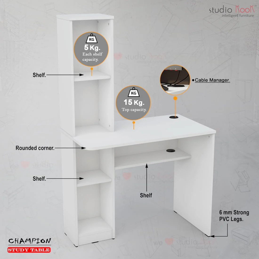 Champion Study Table - Image 13