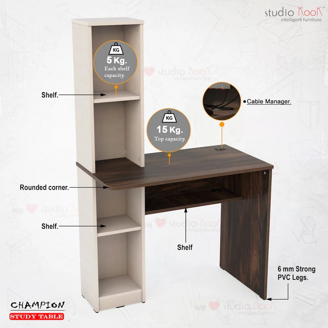 Champion Study Table - Image 4