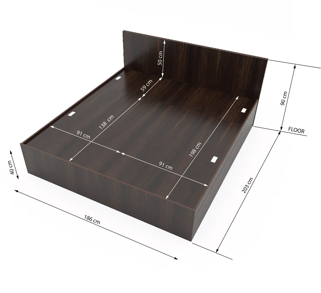 Aztec King Bed with 2 Drawers - Image 4