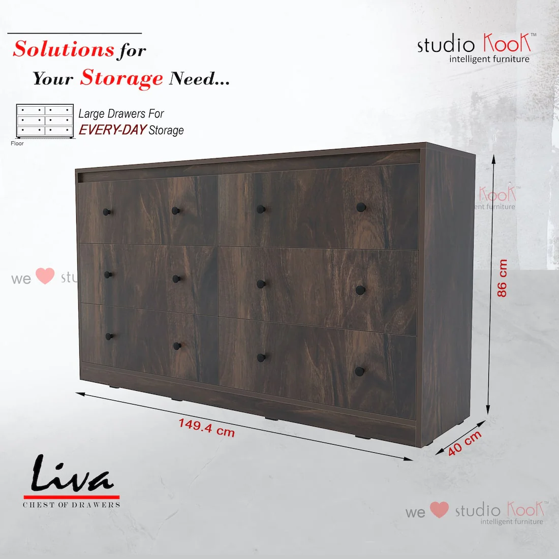 Liva Chest of Drawers - Image 10