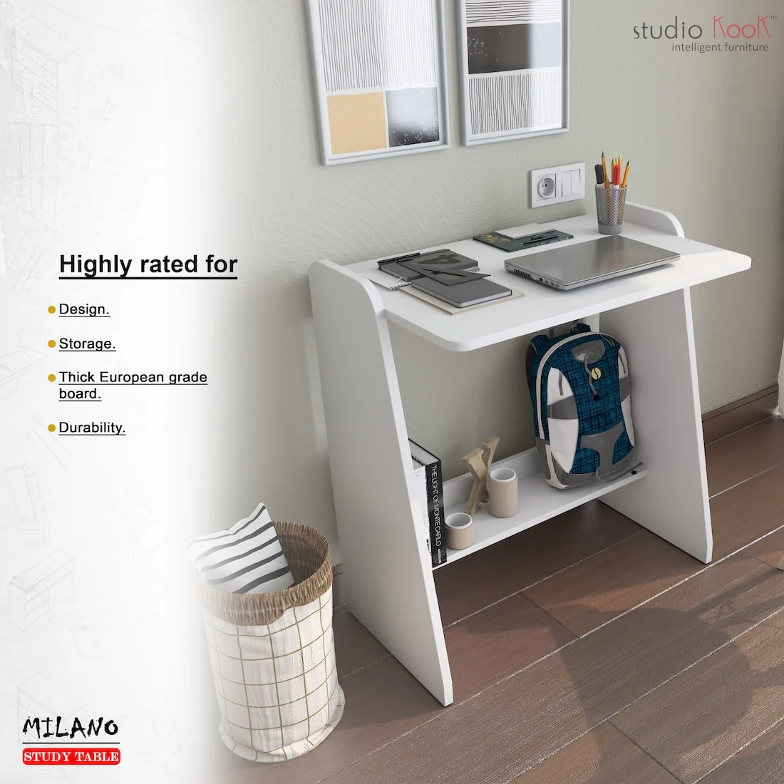 Milano Study Table (DIY ASSEMBLY) - Image 4