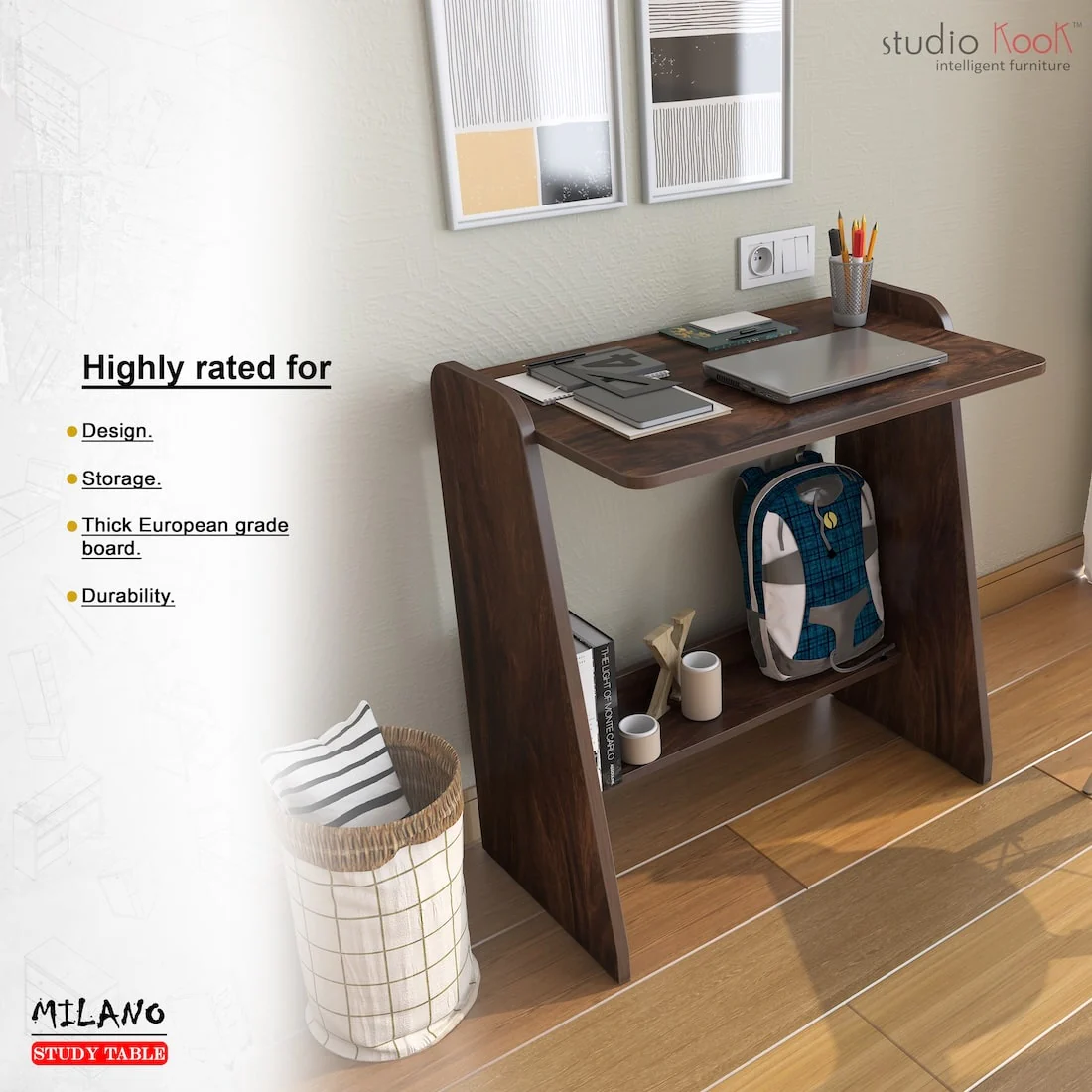 Milano Study Table (DIY ASSEMBLY) - Image 8