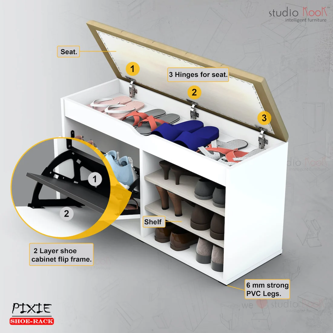 Pixie Shoerack | Shoe Cabinet - Image 11