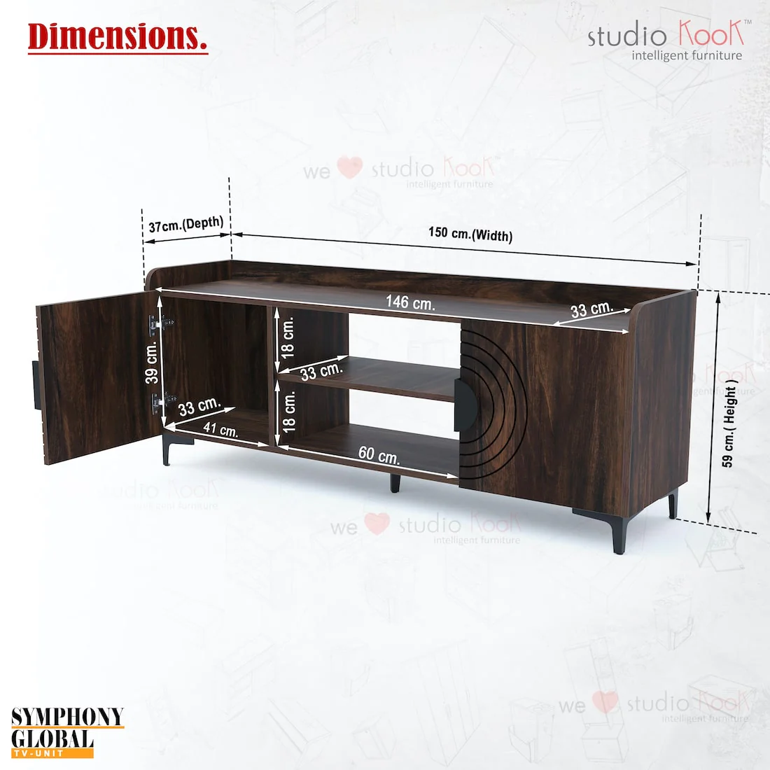 Symphony Global TV Unit with Handle - Image 10