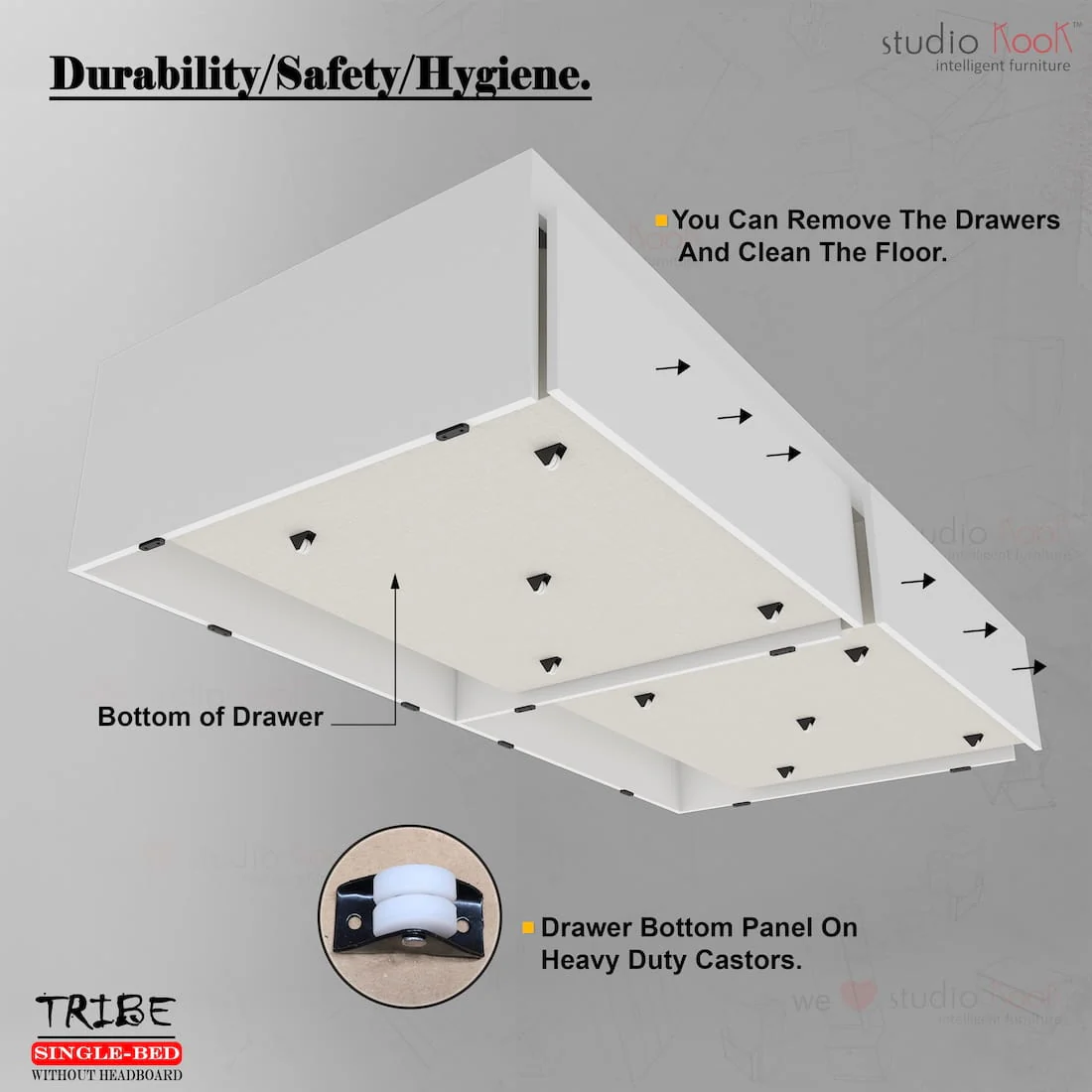Tribe Single Bed (Without Headboard) - Image 12