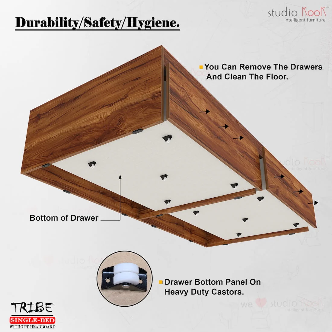 Tribe Single Bed (Without Headboard) - Image 18