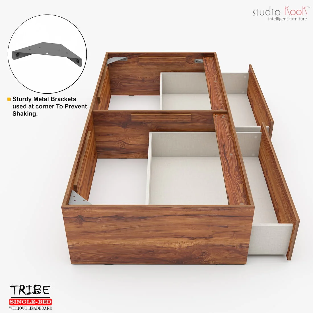 Tribe Single Bed (Without Headboard) - Image 19