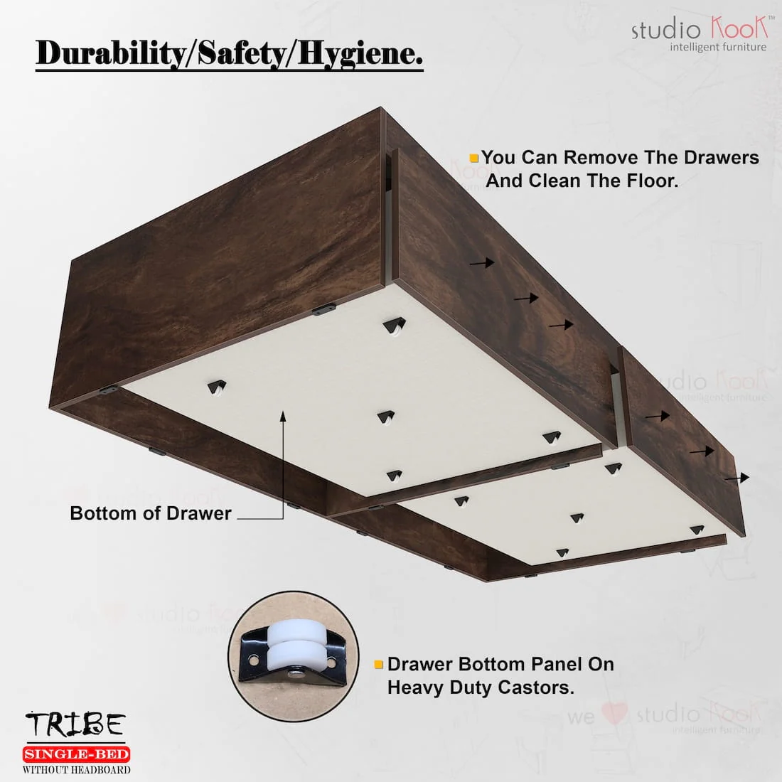 Tribe Single Bed (Without Headboard) - Image 3