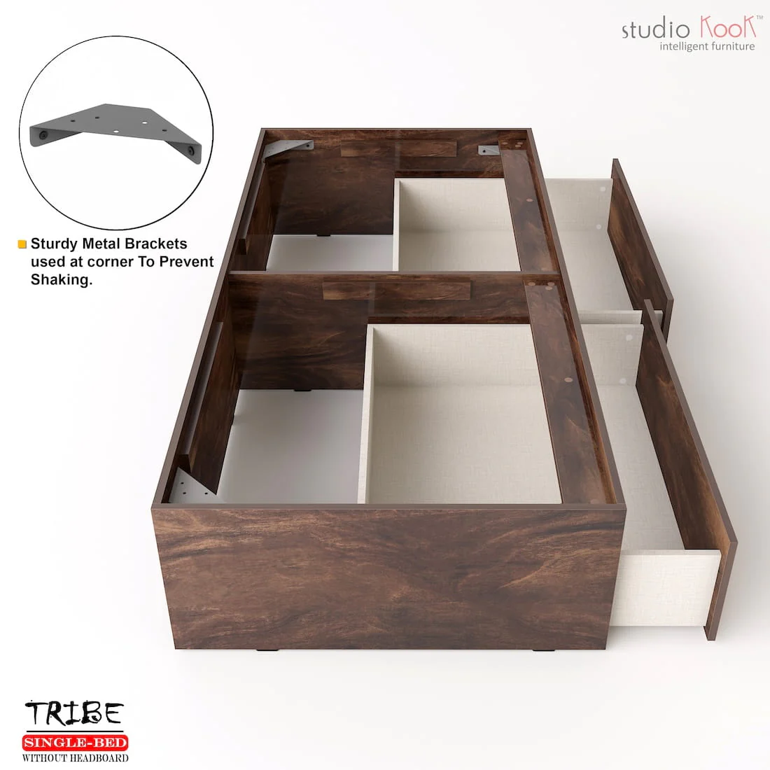 Tribe Single Bed (Without Headboard) - Image 5